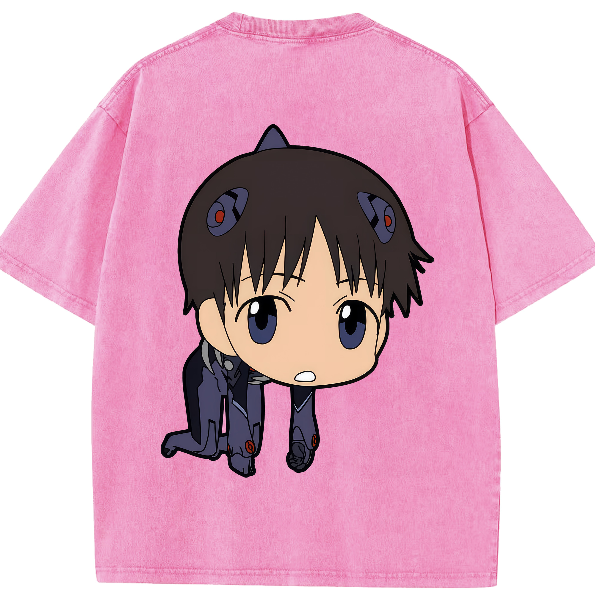 （画像用） EVA 新世紀エヴァンゲリオン 綿100% ヴィンテージ風 半袖Tシャツ（背面プリント）